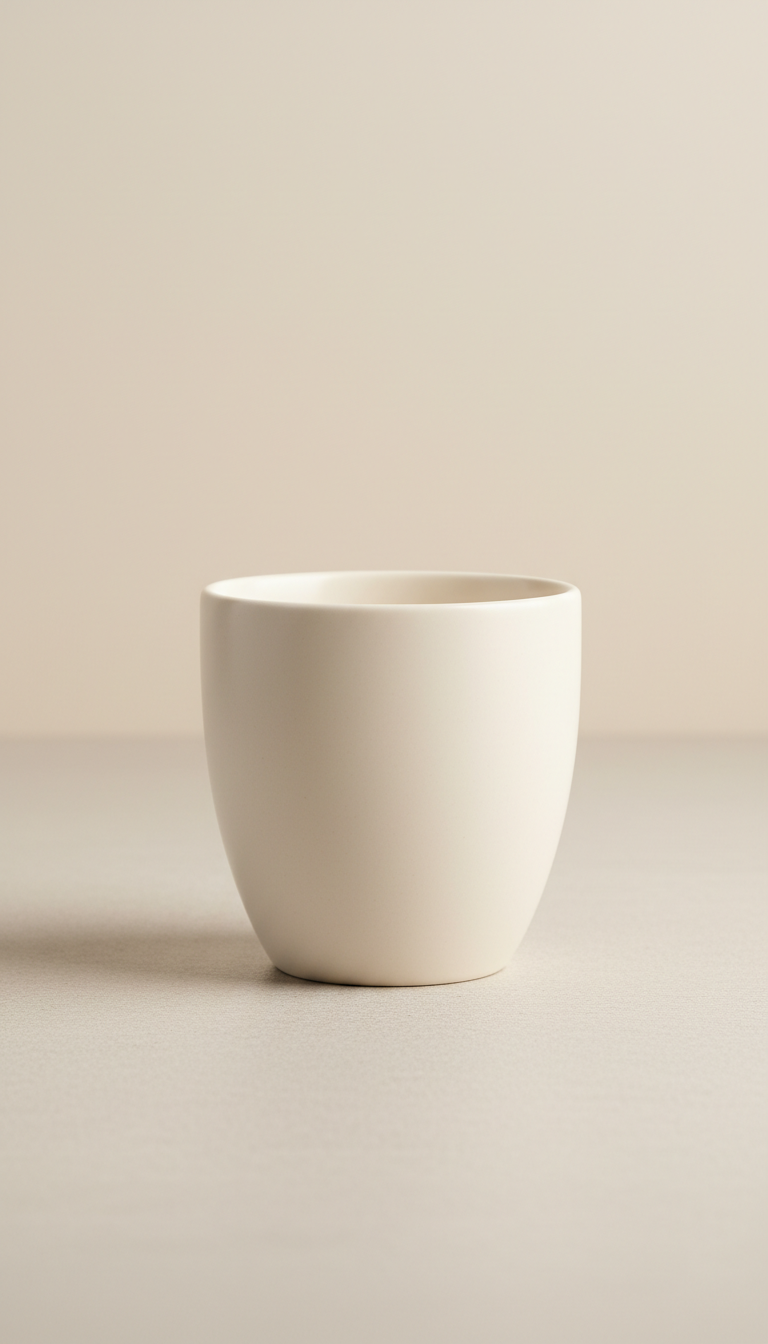 Matte White Ceramic Coffee Cup